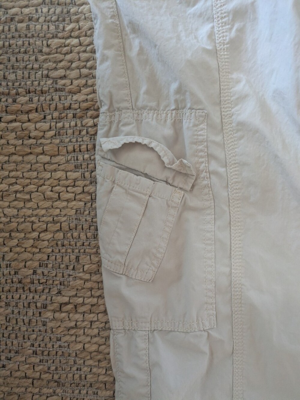 BDG Urban Outfitters Women’s Cream Y2K Cargo Pants Low Rise XS Cotton Blend - Picture 9 of 11